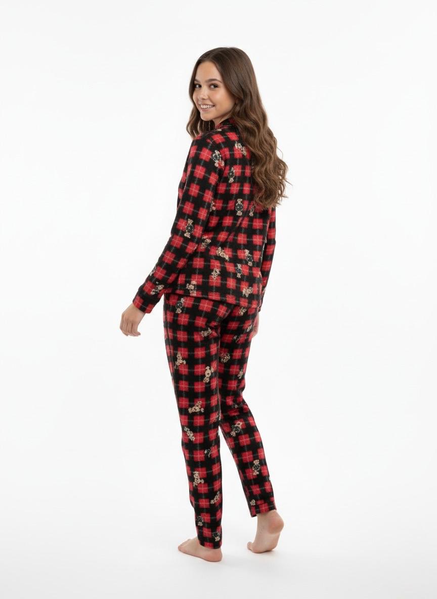 Youth Red & Black Buffalo Check Pajamas