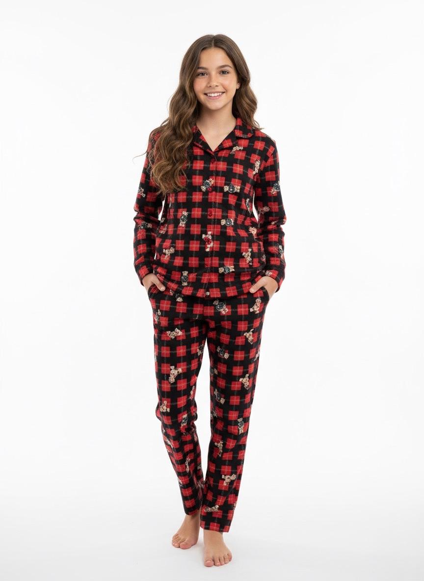 Youth Red & Black Buffalo Check Pajamas