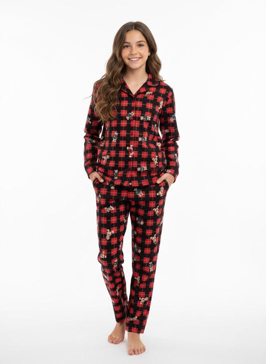 Youth Red & Black Buffalo Check Pajamas