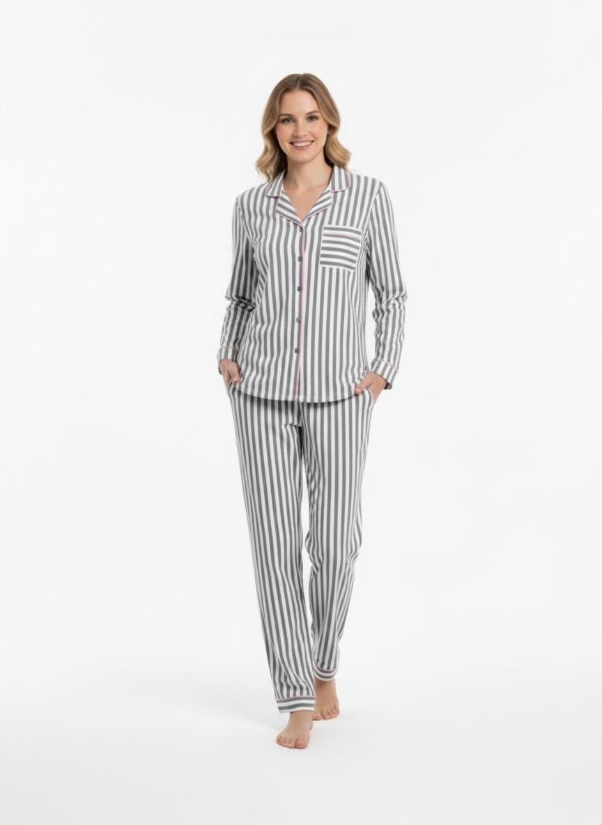 The Luxe Suede Stripe Sleep Set