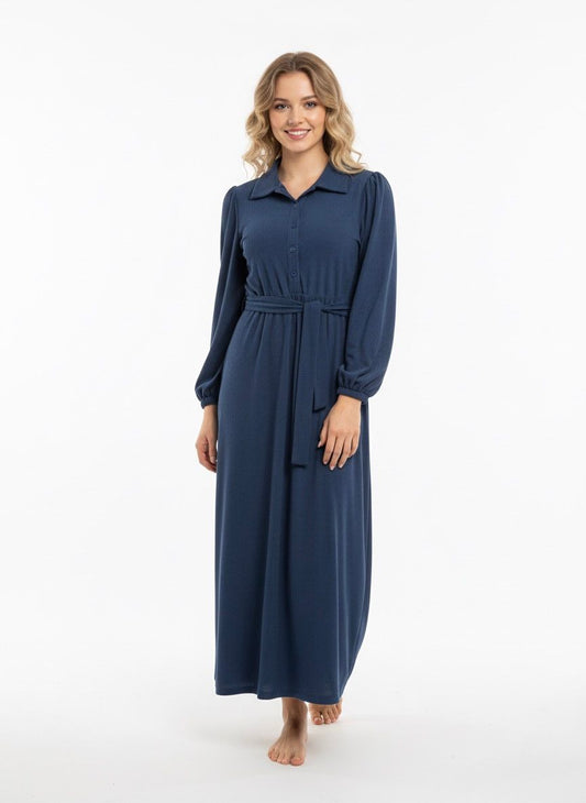 The Navy Knit Day Dress