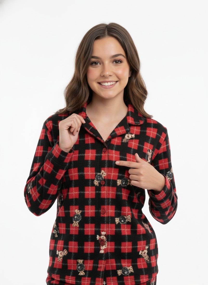 Youth Red & Black Buffalo Check Pajamas